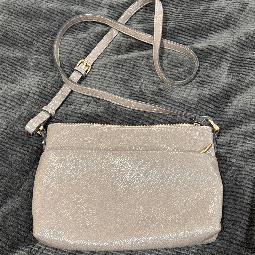 a new day Taupe Crossbody Bag
